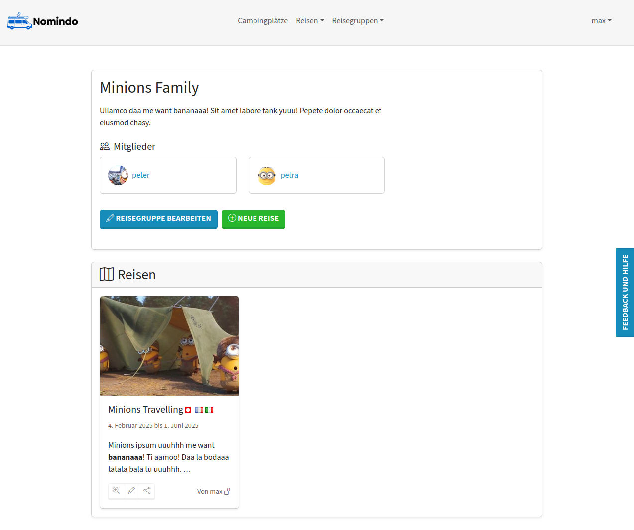 Reisegruppe Profile